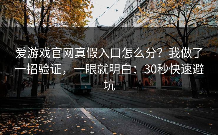 爱游戏官网真假入口怎么分？我做了一招验证，一眼就明白：30秒快速避坑
